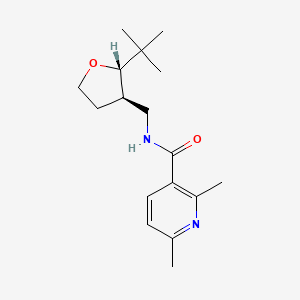 molecular formula C17H26N2O2 B6880528 N-[[(2S,3R)-2-tert-butyloxolan-3-yl]methyl]-2,6-dimethylpyridine-3-carboxamide 