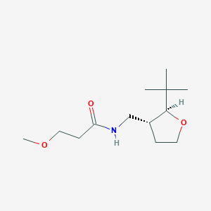 molecular formula C13H25NO3 B6880573 N-[[(2S,3R)-2-tert-butyloxolan-3-yl]methyl]-3-methoxypropanamide 