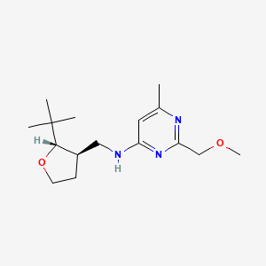 molecular formula C16H27N3O2 B6880595 N-[[(2S,3R)-2-tert-butyloxolan-3-yl]methyl]-2-(methoxymethyl)-6-methylpyrimidin-4-amine 