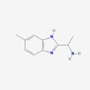 molecular formula C10H13N3 B068806 1-(5-Methyl-1H-benzo[d]imidazol-2-yl)ethanamine CAS No. 185949-59-1
