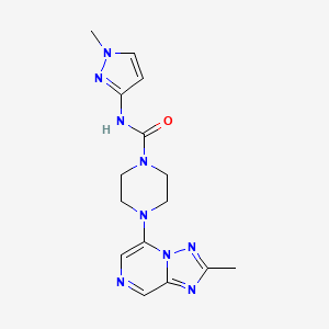 molecular formula C15H19N9O B6880654 N-(1-methylpyrazol-3-yl)-4-(2-methyl-[1,2,4]triazolo[1,5-a]pyrazin-5-yl)piperazine-1-carboxamide 