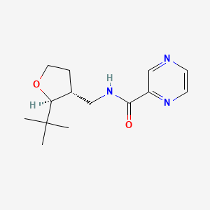 molecular formula C14H21N3O2 B6880662 N-[[(2S,3R)-2-tert-butyloxolan-3-yl]methyl]pyrazine-2-carboxamide 