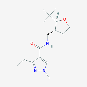 molecular formula C16H27N3O2 B6880672 N-[[(2S,3R)-2-tert-butyloxolan-3-yl]methyl]-3-ethyl-1-methylpyrazole-4-carboxamide 
