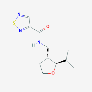 molecular formula C11H17N3O2S B6880711 N-[[(2R,3R)-2-propan-2-yloxolan-3-yl]methyl]-1,2,5-thiadiazole-3-carboxamide 