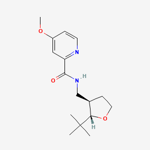 molecular formula C16H24N2O3 B6880784 N-[[(2S,3R)-2-tert-butyloxolan-3-yl]methyl]-4-methoxypyridine-2-carboxamide 