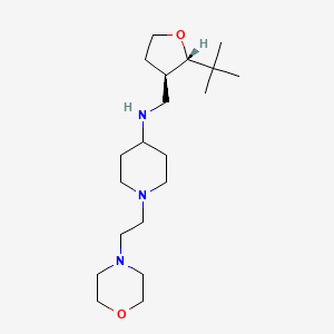 molecular formula C20H39N3O2 B6880825 N-[[(2S,3R)-2-tert-butyloxolan-3-yl]methyl]-1-(2-morpholin-4-ylethyl)piperidin-4-amine 