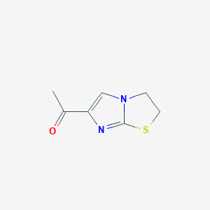 molecular formula C7H8N2OS B068813 1-(2,3-Dihydroimidazo[2,1-b]thiazol-6-yl)ethanone CAS No. 161402-83-1