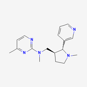 molecular formula C17H23N5 B6881613 N,4-dimethyl-N-[[(2R,3S)-1-methyl-2-pyridin-3-ylpyrrolidin-3-yl]methyl]pyrimidin-2-amine 