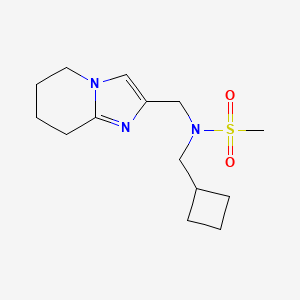 molecular formula C14H23N3O2S B6881642 N-(cyclobutylmethyl)-N-(5,6,7,8-tetrahydroimidazo[1,2-a]pyridin-2-ylmethyl)methanesulfonamide 