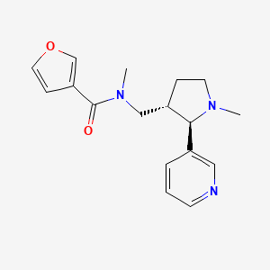 molecular formula C17H21N3O2 B6881688 N-methyl-N-[[(2R,3S)-1-methyl-2-pyridin-3-ylpyrrolidin-3-yl]methyl]furan-3-carboxamide 