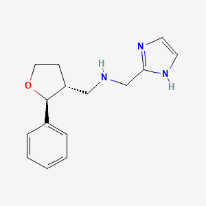 molecular formula C15H19N3O B6881789 N-(1H-imidazol-2-ylmethyl)-1-[(2S,3R)-2-phenyloxolan-3-yl]methanamine 