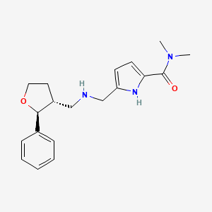 molecular formula C19H25N3O2 B6881839 N,N-dimethyl-5-[[[(2S,3R)-2-phenyloxolan-3-yl]methylamino]methyl]-1H-pyrrole-2-carboxamide 