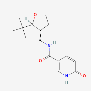 molecular formula C15H22N2O3 B6882019 N-[[(2S,3R)-2-tert-butyloxolan-3-yl]methyl]-6-oxo-1H-pyridine-3-carboxamide 
