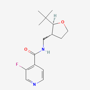 molecular formula C15H21FN2O2 B6882104 N-[[(2S,3R)-2-tert-butyloxolan-3-yl]methyl]-3-fluoropyridine-4-carboxamide 