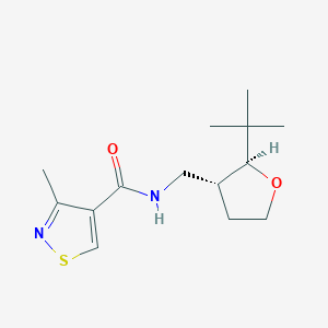 molecular formula C14H22N2O2S B6882170 N-[[(2S,3R)-2-tert-butyloxolan-3-yl]methyl]-3-methyl-1,2-thiazole-4-carboxamide 
