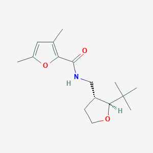 molecular formula C16H25NO3 B6882185 N-[[(2S,3R)-2-tert-butyloxolan-3-yl]methyl]-3,5-dimethylfuran-2-carboxamide 