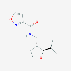 molecular formula C12H18N2O3 B6882217 N-[[(2R,3R)-2-propan-2-yloxolan-3-yl]methyl]-1,2-oxazole-3-carboxamide 