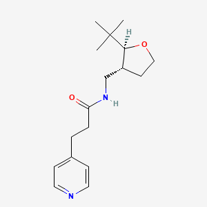molecular formula C17H26N2O2 B6882384 N-[[(2S,3R)-2-tert-butyloxolan-3-yl]methyl]-3-pyridin-4-ylpropanamide 