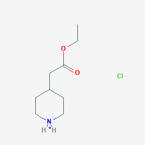 molecular formula C9H18ClNO2 B068825 Ethyl 2-(piperidin-4-yl)acetate hydrochloride CAS No. 169458-04-2