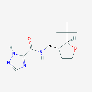 molecular formula C12H20N4O2 B6882647 N-[[(2S,3R)-2-tert-butyloxolan-3-yl]methyl]-1H-1,2,4-triazole-5-carboxamide 