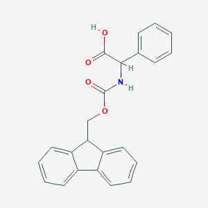 molecular formula C23H19NO4 B068828 (R)-2-((((9H-Fluoren-9-yl)methoxy)carbonyl)amino)-2-phenylacetic acid CAS No. 163883-97-4