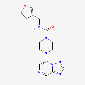 molecular formula C15H17N7O2 B6882892 N-(furan-3-ylmethyl)-4-([1,2,4]triazolo[1,5-a]pyrazin-5-yl)piperazine-1-carboxamide 