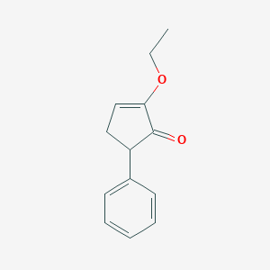 molecular formula C13H14O2 B068831 2-Ethoxy-5-phenylcyclopent-2-en-1-one CAS No. 172947-03-4