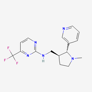 molecular formula C16H18F3N5 B6883113 N-[[(2R,3S)-1-methyl-2-pyridin-3-ylpyrrolidin-3-yl]methyl]-4-(trifluoromethyl)pyrimidin-2-amine 
