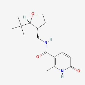 molecular formula C16H24N2O3 B6883130 N-[[(2S,3R)-2-tert-butyloxolan-3-yl]methyl]-2-methyl-6-oxo-1H-pyridine-3-carboxamide 