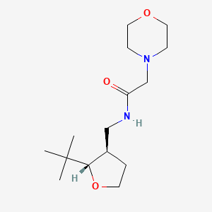 molecular formula C15H28N2O3 B6883178 N-[[(2S,3R)-2-tert-butyloxolan-3-yl]methyl]-2-morpholin-4-ylacetamide 