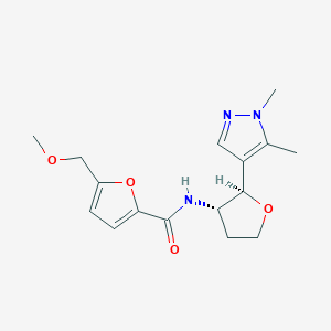 molecular formula C16H21N3O4 B6883184 N-[(2R,3S)-2-(1,5-dimethylpyrazol-4-yl)oxolan-3-yl]-5-(methoxymethyl)furan-2-carboxamide 