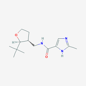 molecular formula C14H23N3O2 B6883193 N-[[(2S,3R)-2-tert-butyloxolan-3-yl]methyl]-2-methyl-1H-imidazole-5-carboxamide 