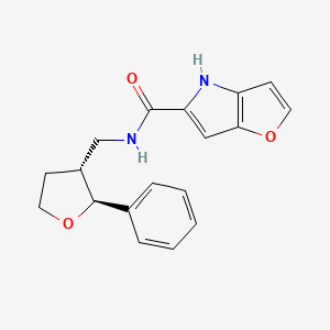 molecular formula C18H18N2O3 B6883227 N-[[(2S,3R)-2-phenyloxolan-3-yl]methyl]-4H-furo[3,2-b]pyrrole-5-carboxamide 