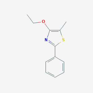 molecular formula C12H13NOS B068833 4-Ethoxy-5-methyl-2-phenyl-1,3-thiazole CAS No. 161012-98-2