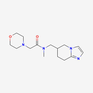 molecular formula C15H24N4O2 B6883609 N-methyl-2-morpholin-4-yl-N-(5,6,7,8-tetrahydroimidazo[1,2-a]pyridin-6-ylmethyl)acetamide 