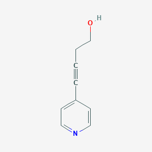molecular formula C9H9NO B068837 4-(Pyridin-4-yl)but-3-yn-1-ol CAS No. 192643-83-7