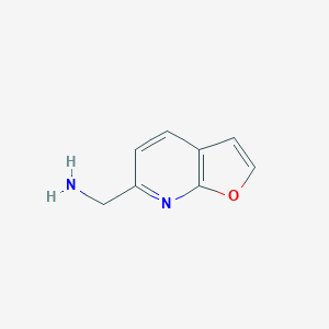 molecular formula C8H8N2O B068843 Furo[2,3-b]pyridine-6-methanamine CAS No. 193750-81-1