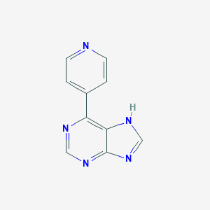 molecular formula C10H7N5 B068844 6-(Pyridin-4-yl)-7H-purine CAS No. 165546-25-8