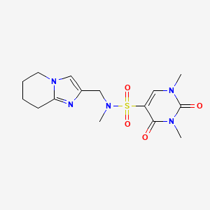 molecular formula C15H21N5O4S B6884484 N,1,3-trimethyl-2,4-dioxo-N-(5,6,7,8-tetrahydroimidazo[1,2-a]pyridin-2-ylmethyl)pyrimidine-5-sulfonamide 