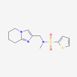 molecular formula C13H17N3O2S2 B6884590 N-methyl-N-(5,6,7,8-tetrahydroimidazo[1,2-a]pyridin-2-ylmethyl)thiophene-2-sulfonamide 