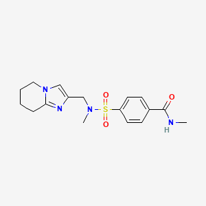 molecular formula C17H22N4O3S B6884597 N-methyl-4-[methyl(5,6,7,8-tetrahydroimidazo[1,2-a]pyridin-2-ylmethyl)sulfamoyl]benzamide 