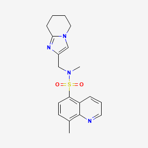 molecular formula C19H22N4O2S B6884603 N,8-dimethyl-N-(5,6,7,8-tetrahydroimidazo[1,2-a]pyridin-2-ylmethyl)quinoline-5-sulfonamide 