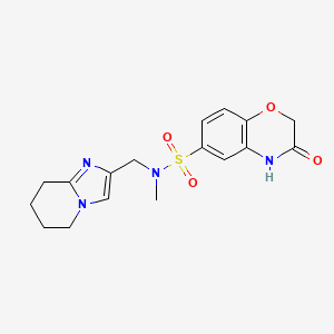 molecular formula C17H20N4O4S B6884652 N-methyl-3-oxo-N-(5,6,7,8-tetrahydroimidazo[1,2-a]pyridin-2-ylmethyl)-4H-1,4-benzoxazine-6-sulfonamide 