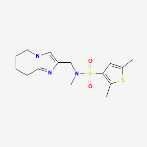 molecular formula C15H21N3O2S2 B6884658 N,2,5-trimethyl-N-(5,6,7,8-tetrahydroimidazo[1,2-a]pyridin-2-ylmethyl)thiophene-3-sulfonamide 