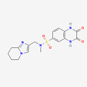 molecular formula C17H19N5O4S B6884661 N-methyl-2,3-dioxo-N-(5,6,7,8-tetrahydroimidazo[1,2-a]pyridin-2-ylmethyl)-1,4-dihydroquinoxaline-6-sulfonamide 