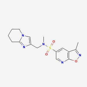 molecular formula C16H19N5O3S B6884681 N,3-dimethyl-N-(5,6,7,8-tetrahydroimidazo[1,2-a]pyridin-2-ylmethyl)-[1,2]oxazolo[5,4-b]pyridine-5-sulfonamide 
