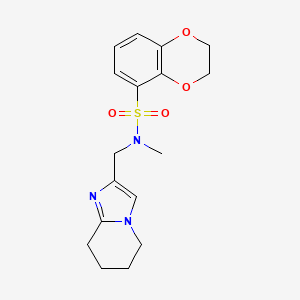 molecular formula C17H21N3O4S B6884693 N-methyl-N-(5,6,7,8-tetrahydroimidazo[1,2-a]pyridin-2-ylmethyl)-2,3-dihydro-1,4-benzodioxine-5-sulfonamide 
