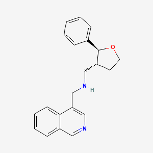 molecular formula C21H22N2O B6884796 N-(isoquinolin-4-ylmethyl)-1-[(2S,3R)-2-phenyloxolan-3-yl]methanamine 