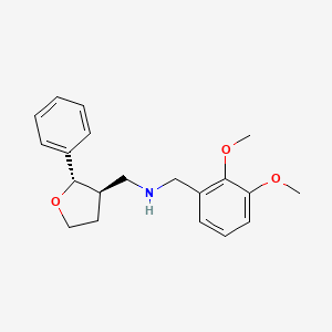 molecular formula C20H25NO3 B6884867 N-[(2,3-dimethoxyphenyl)methyl]-1-[(2S,3R)-2-phenyloxolan-3-yl]methanamine 