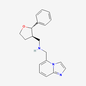 molecular formula C19H21N3O B6884926 N-(imidazo[1,2-a]pyridin-5-ylmethyl)-1-[(2S,3R)-2-phenyloxolan-3-yl]methanamine 